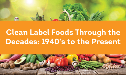 Clean Label Foods Through the Decades: 1940’s to the Present and Into the Future