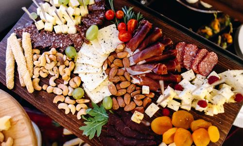 Charcuterie, featuring premium cured meats and accompaniments.