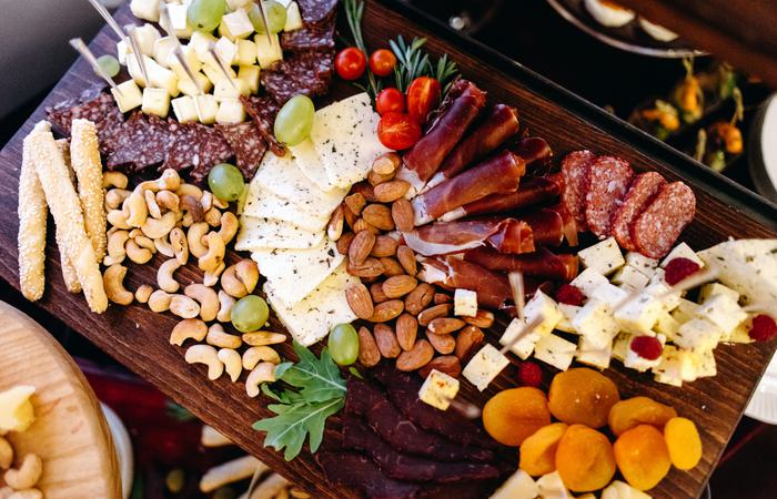 Charcuterie, featuring premium cured meats and accompaniments.